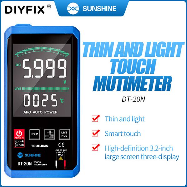 sunshine dt-20n mini touch multimeter high definition digital lcd display precision components ac dc voltage current meter test
sunshine dt-20n mini touch multimeter high definition digital lcd display precision components ac dc voltage current meter test
