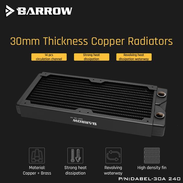 barrow dabel-30a 240 copper radiator 30mm thickness 14pcs circulation channel suitable for 120mm fans
barrow dabel-30a 240 copper radiator 30mm thickness 14pcs circulation channel suitable for 120mm fans