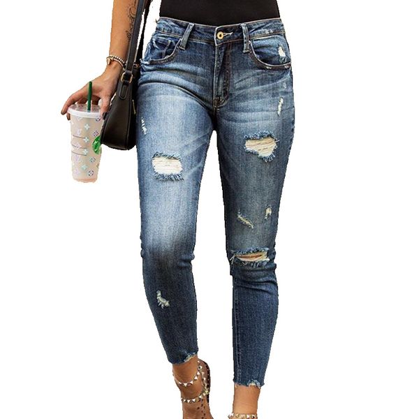 wepbel pencil pants women's ripped jeans women fashion jeans denim pants mid-waist pockets button summer, Blue
wepbel pencil pants women's ripped jeans women fashion jeans denim pants mid-waist pockets button summer, Blue