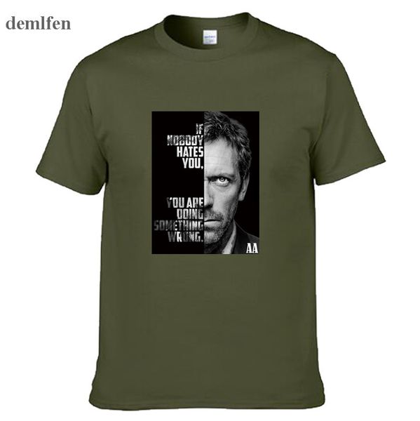 dr house t-shirt serial tv series if nobody hates you black white men's short sleeve cotton t shirt tees
dr house t-shirt serial tv series if nobody hates you black white men's short sleeve cotton t shirt tees