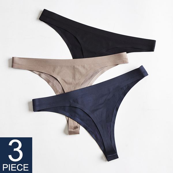 women's panties 3 pcs woman underwear seamless panty female t-back solid soft g-string thong for ice silk, Black;pink
women's panties 3 pcs woman underwear seamless panty female t-back solid soft g-string thong for ice silk, Black;pink