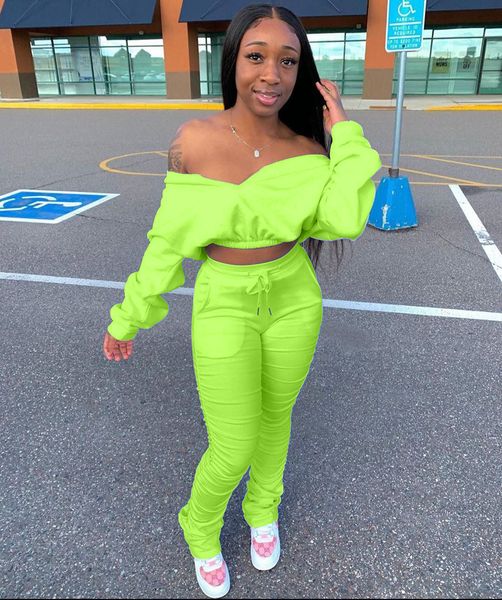 womens solid casual 2 piece outfits v neck bat sleeve crop bodycon long stacked pants set fashion clubwear tracksuit, White
womens solid casual 2 piece outfits v neck bat sleeve crop bodycon long stacked pants set fashion clubwear tracksuit, White