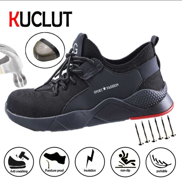kuclut light and breathable men's casual shoes anti slip insulation safety shoes comfortable wear resistant industrial, Black
kuclut light and breathable men's casual shoes anti slip insulation safety shoes comfortable wear resistant industrial, Black