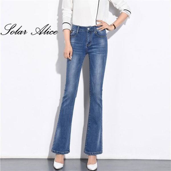 autumn new plus size women's flares boot cut jeans high waist elastic denim pants bell-bottom plus long trousers, Blue
autumn new plus size women's flares boot cut jeans high waist elastic denim pants bell-bottom plus long trousers, Blue