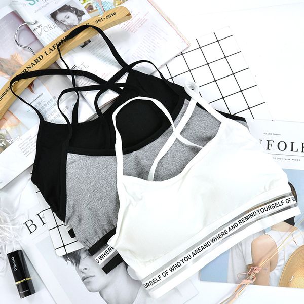 gym clothing women sport bra fitness letters yoga black white running crop push up sports, White;black
gym clothing women sport bra fitness letters yoga black white running crop push up sports, White;black