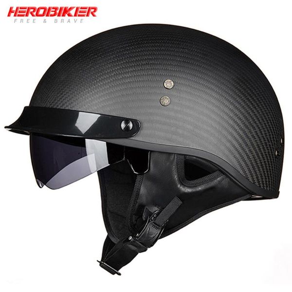 herobiker carbon fiber motorcycle helmet retro scooter crash moto helmet half face biker motorbike with visor
herobiker carbon fiber motorcycle helmet retro scooter crash moto helmet half face biker motorbike with visor