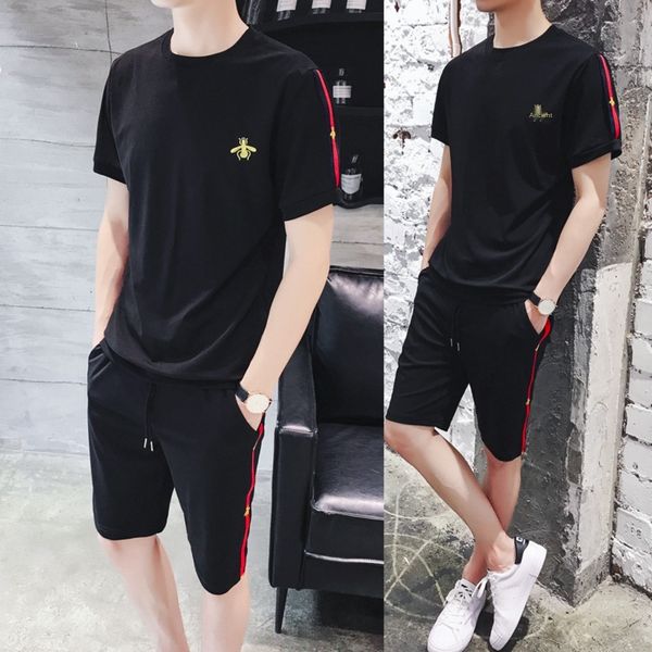 men's summer new printed short-sleeved t-shirt shorts and shorts t-shirt suit trendy men's korean slim fit sports large size suit, Blue
men's summer new printed short-sleeved t-shirt shorts and shorts t-shirt suit trendy men's korean slim fit sports large size suit, Blue