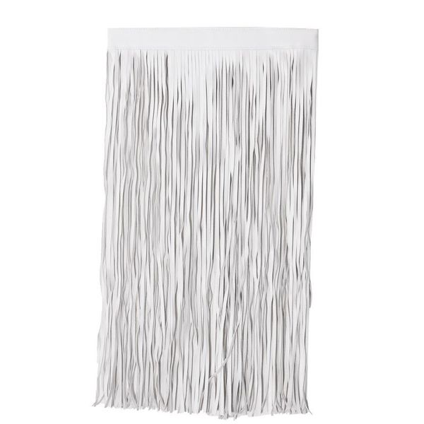 2 pcs long belt tassel white + black embellishment clothing accessory, Black;brown