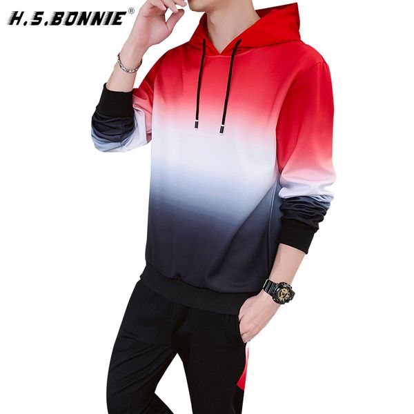 tracksuit men thermal men sportswear sets hoodie+pants sporting suit with hat casual sweatshirts sport gradual change 2pcs set, Gray
tracksuit men thermal men sportswear sets hoodie+pants sporting suit with hat casual sweatshirts sport gradual change 2pcs set, Gray