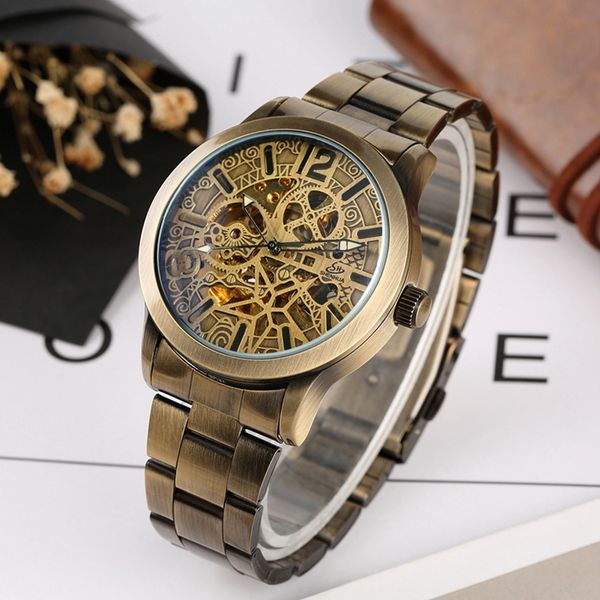 luxury- bronze metal skeleton mechanical watch men automatic watch sport luxury brand retro stainless steel relogio masculino, Silver
luxury- bronze metal skeleton mechanical watch men automatic watch sport luxury brand retro stainless steel relogio masculino, Silver