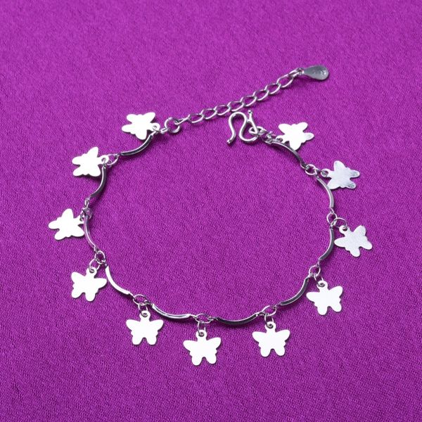 new elegant butterfly small clothing silver foot chain copper silver bracelet korean plated jewelry foot chain braceletbead bracelet qp42w, Red;blue
new elegant butterfly small clothing silver foot chain copper silver bracelet korean plated jewelry foot chain braceletbead bracelet qp42w, Red;blue