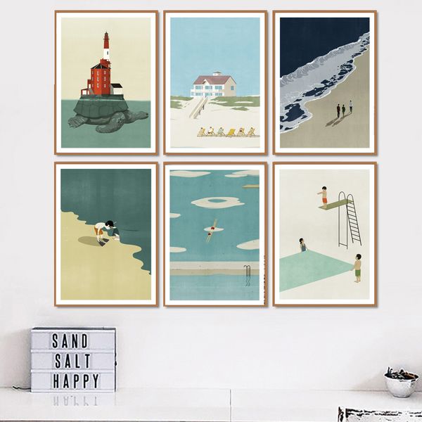 abstract beach lighthouse sea turtle wall art canvas painting nordic posters and prints wall pictures for living room home decor
abstract beach lighthouse sea turtle wall art canvas painting nordic posters and prints wall pictures for living room home decor