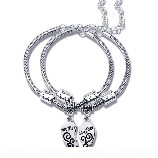 2pcs set mother daughter jewelry love heart shaped charms bracelets bangels fashion wristband women christmas mothers day gift 5, Black
2pcs set mother daughter jewelry love heart shaped charms bracelets bangels fashion wristband women christmas mothers day gift 5, Black