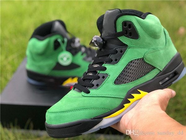 2020 new air authentic 5 se oregon ducks basketball shoes apple green yellow strike black jumpman reflective men sports sneakers with box
2020 new air authentic 5 se oregon ducks basketball shoes apple green yellow strike black jumpman reflective men sports sneakers with box