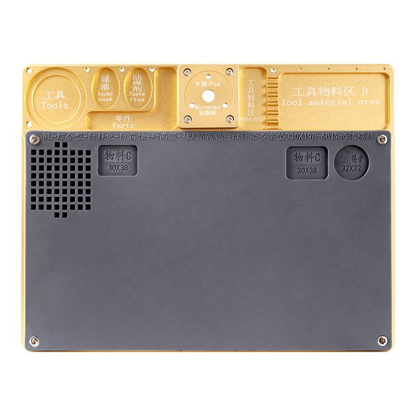 aluminum alloy multi-function microscope base workbench electronic mat welding blanket for phone pcb motherboard repair platform
aluminum alloy multi-function microscope base workbench electronic mat welding blanket for phone pcb motherboard repair platform