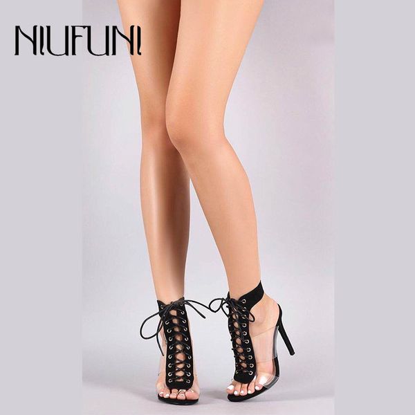 niufuni ankle strap transparent women sandals plus size 42 stiletto high heels summer footwear peep toe lace up shoes for women, Black
niufuni ankle strap transparent women sandals plus size 42 stiletto high heels summer footwear peep toe lace up shoes for women, Black