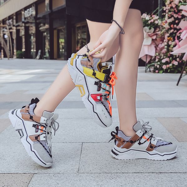 women platform chunky sneakers lace-up casual vulcanize shoes luxury designer old dad female fashion sneakers casual shoes comfortable, Black
women platform chunky sneakers lace-up casual vulcanize shoes luxury designer old dad female fashion sneakers casual shoes comfortable, Black