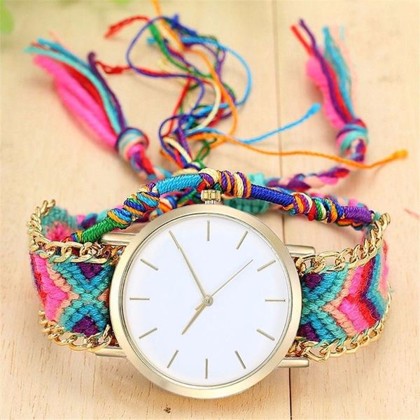 wristwatches fashion handmade braided friendship bracelet watches ladies rope watch quartz relogio feminino drop, Slivery;brown
wristwatches fashion handmade braided friendship bracelet watches ladies rope watch quartz relogio feminino drop, Slivery;brown