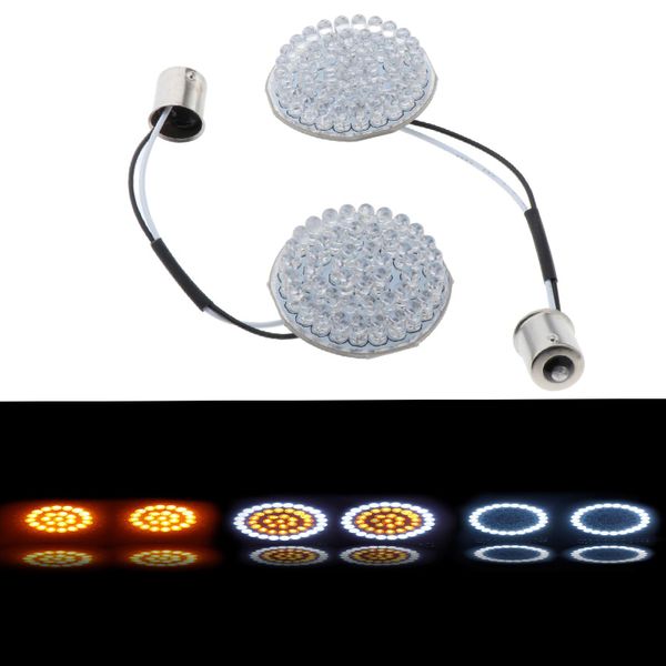 2pcs 2 inch yellow motorcycle led turn signal light for model