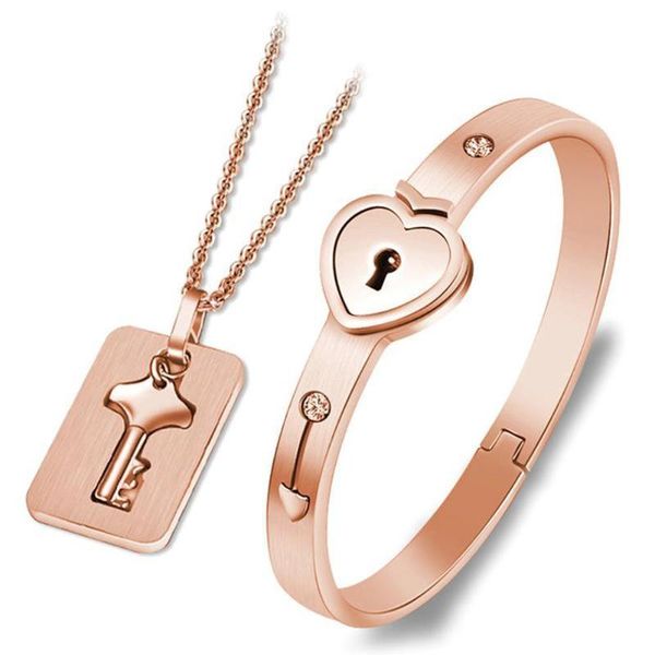 couple titanium steel lock bangle bracelet & key pendant love couple sets necklace gift y3n4, Silver
couple titanium steel lock bangle bracelet & key pendant love couple sets necklace gift y3n4, Silver