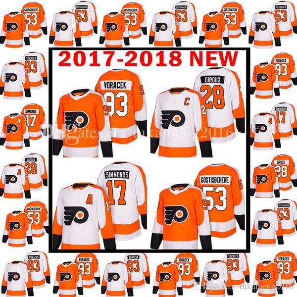 2017-2018 mens philadelphia flyers 93 jakub voracek 28 claude giroux jersey 2018 men's 17 wayne simmonds 53 shayne gostisbehere jerseys, Black
2017-2018 mens philadelphia flyers 93 jakub voracek 28 claude giroux jersey 2018 men's 17 wayne simmonds 53 shayne gostisbehere jerseys, Black