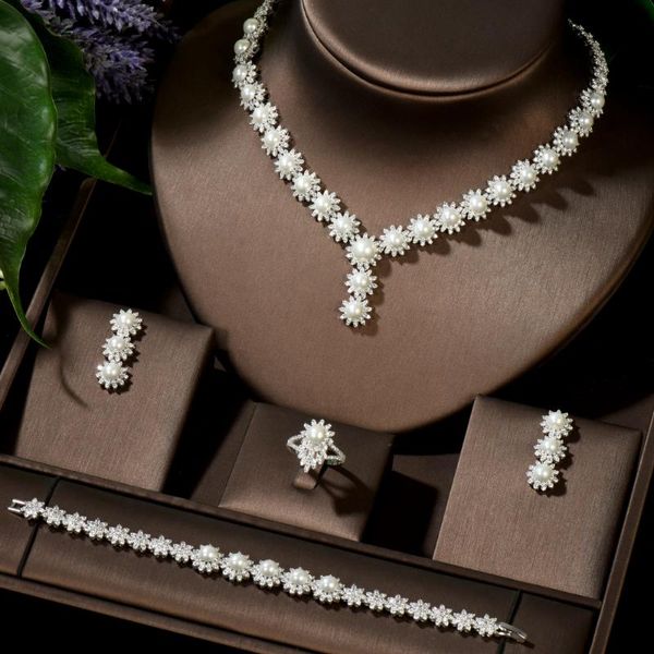 hibride fashion cz zirconia jewelry set romantic pearl necklace earring set for lovers girl daily jewelry gift bijoux n-1498, Silver
hibride fashion cz zirconia jewelry set romantic pearl necklace earring set for lovers girl daily jewelry gift bijoux n-1498, Silver