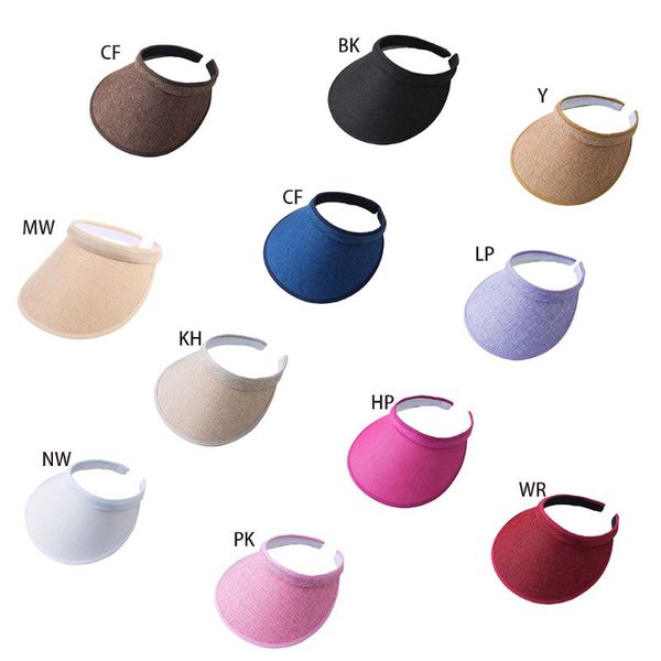 women ladies summer weave straw empty beach cap clip-on solid color large wide brim uv protection breathable sun visor hat, Blue;gray
women ladies summer weave straw empty beach cap clip-on solid color large wide brim uv protection breathable sun visor hat, Blue;gray