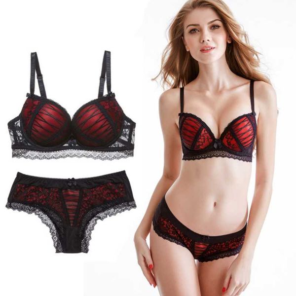 lingerie set lace push up bra and panties underwire women underwear set brassiere thick gather female bralette b c cup, Red;black
lingerie set lace push up bra and panties underwire women underwear set brassiere thick gather female bralette b c cup, Red;black