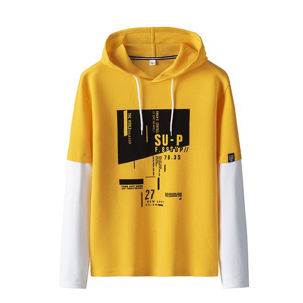 men's hoodies & sweatshirts zhijing long-sleeved spring and autumn korean-style loose fashion fake two-piece all-match casual hooded me, Black
men's hoodies & sweatshirts zhijing long-sleeved spring and autumn korean-style loose fashion fake two-piece all-match casual hooded me, Black