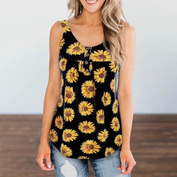 new 2020 cross-border european and american womens sunflower printed loose sleeveless vest t-shirt women, White
new 2020 cross-border european and american womens sunflower printed loose sleeveless vest t-shirt women, White