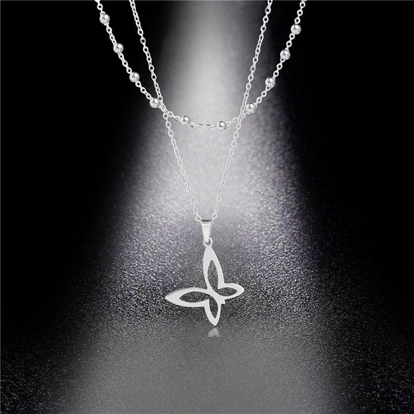 hip-hop double-layer earth cool bungee necklace female ins titanium steel butterfly clavicle chain neck chain niche design, Silver
hip-hop double-layer earth cool bungee necklace female ins titanium steel butterfly clavicle chain neck chain niche design, Silver