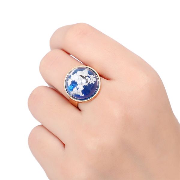 white clouds blue sky rings resin transparent gold silver color waterdrop round shape party rings for women jewelry, Golden;silver
white clouds blue sky rings resin transparent gold silver color waterdrop round shape party rings for women jewelry, Golden;silver