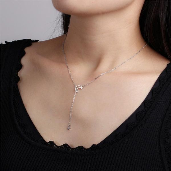 simple star & moon pendant necklace for women new bijoux maxi statement necklaces collier fashion chain jewelry, Silver
simple star & moon pendant necklace for women new bijoux maxi statement necklaces collier fashion chain jewelry, Silver