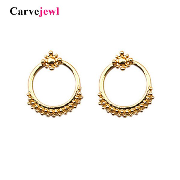 stud carvejewl fashion jewelry simple round circle earrings for women gold color flower party wedding girl gift, Golden;silver
stud carvejewl fashion jewelry simple round circle earrings for women gold color flower party wedding girl gift, Golden;silver