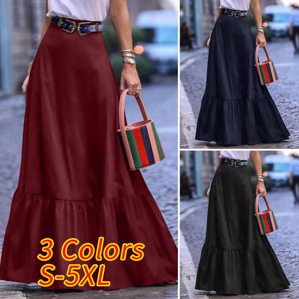 vonda women high waist elegant party skirts casual solid color pleated skirt plus size holiday club long maxi skirts femme 5xl, Black
vonda women high waist elegant party skirts casual solid color pleated skirt plus size holiday club long maxi skirts femme 5xl, Black