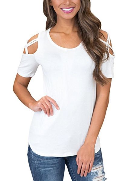 2020 womens t shirt for summer casual hollow out solid colors women tees fashion ladies t shirts streetwear shirt size s-2xl, White
2020 womens t shirt for summer casual hollow out solid colors women tees fashion ladies t shirts streetwear shirt size s-2xl, White