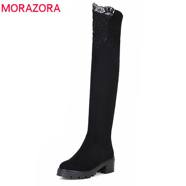 morazora 2020 new arrival thigh high over the knee boots women flock round toe stretch socks boots autumn winter shoes woman, Black
morazora 2020 new arrival thigh high over the knee boots women flock round toe stretch socks boots autumn winter shoes woman, Black