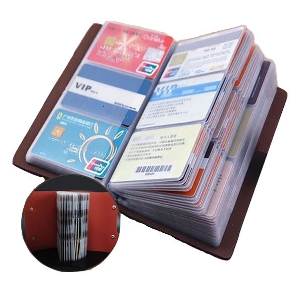 108 card slots business card holders pu leather case bank protection dropshipping, Brown;gray
108 card slots business card holders pu leather case bank protection dropshipping, Brown;gray