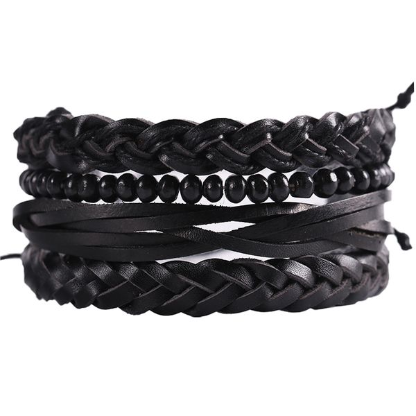 men's jewelry accessories ethnic 4 pieces/set of wooden bead charms hand-woven men's leather bracelets ladies vintage bracelets, Golden;silver
men's jewelry accessories ethnic 4 pieces/set of wooden bead charms hand-woven men's leather bracelets ladies vintage bracelets, Golden;silver