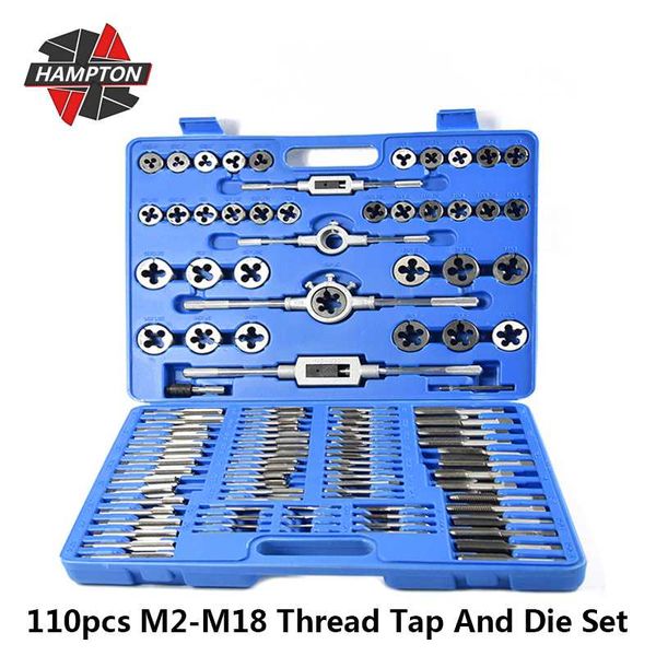 hampton 110pcs metric thread tap and die set m2-m18 screw tap drill bit for metal working thread die hand tool set
hampton 110pcs metric thread tap and die set m2-m18 screw tap drill bit for metal working thread die hand tool set