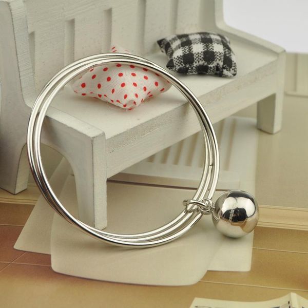 new fashion process silver color bells bracelets plated silver 3 combination bracelets women ball pendant bracelet charming lady, Black
new fashion process silver color bells bracelets plated silver 3 combination bracelets women ball pendant bracelet charming lady, Black
