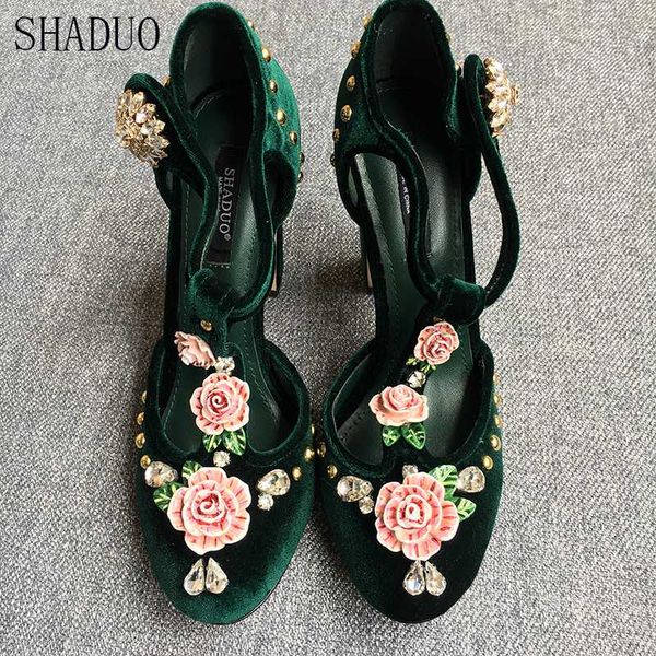 shaduo women velvet embroidered inlaid czech diamond button lace-up high heel rivet velvet t-shaped shoes wedding shoes 2 orders, Black
shaduo women velvet embroidered inlaid czech diamond button lace-up high heel rivet velvet t-shaped shoes wedding shoes 2 orders, Black