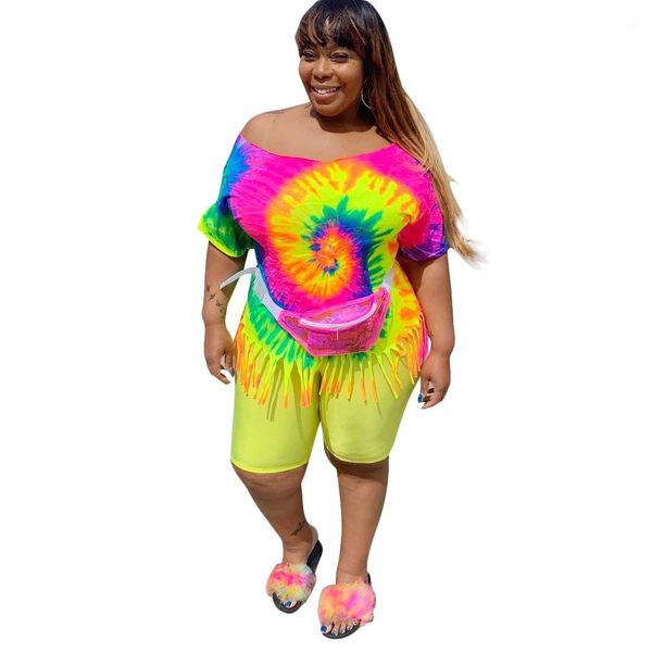 summer tie dye short sleeve tshirt crew neck tassel woman two piece outfit plus size women clothing womens designer tracksuits, Gray
summer tie dye short sleeve tshirt crew neck tassel woman two piece outfit plus size women clothing womens designer tracksuits, Gray