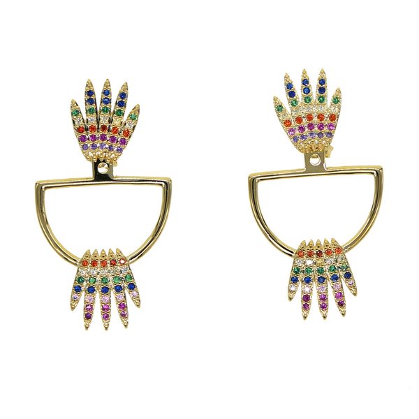 wholesale unique wing hand hoop earring for women ladies paved rainbow cz national style cute wedding jewelry gift
wholesale unique wing hand hoop earring for women ladies paved rainbow cz national style cute wedding jewelry gift
