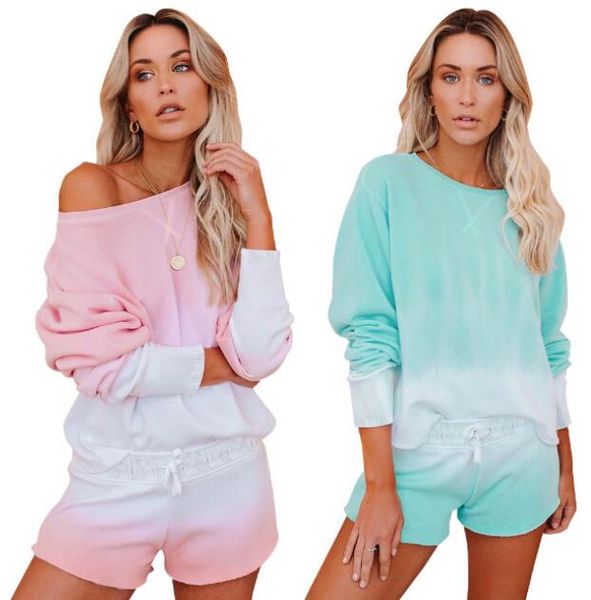 dhl women clothes for autumn women tie dye gradient tracksuit set t-shirt + shorts pants lounge wear boutique suit by1599, White
dhl women clothes for autumn women tie dye gradient tracksuit set t-shirt + shorts pants lounge wear boutique suit by1599, White