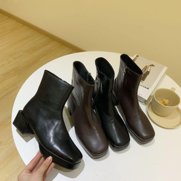 lady boots zipper shoes luxury designer platform boots-women round toe ladies elegant med fashion autumn rubber 2020, Black
lady boots zipper shoes luxury designer platform boots-women round toe ladies elegant med fashion autumn rubber 2020, Black