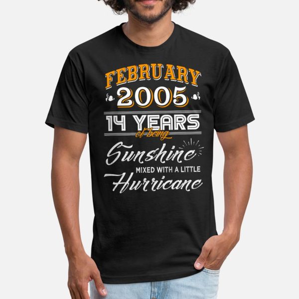 february 2005 14 years wedding anniversary t shirt men customize short sleeve size s-3xl clothing interesting authentic spring natural shirt
february 2005 14 years wedding anniversary t shirt men customize short sleeve size s-3xl clothing interesting authentic spring natural shirt