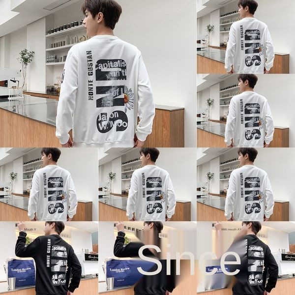 2020 new korean-style printed casual loose matching long-sleeved round sweaterneck clothes 2020 new men's korean-style printed sweater, Black
2020 new korean-style printed casual loose matching long-sleeved round sweaterneck clothes 2020 new men's korean-style printed sweater, Black