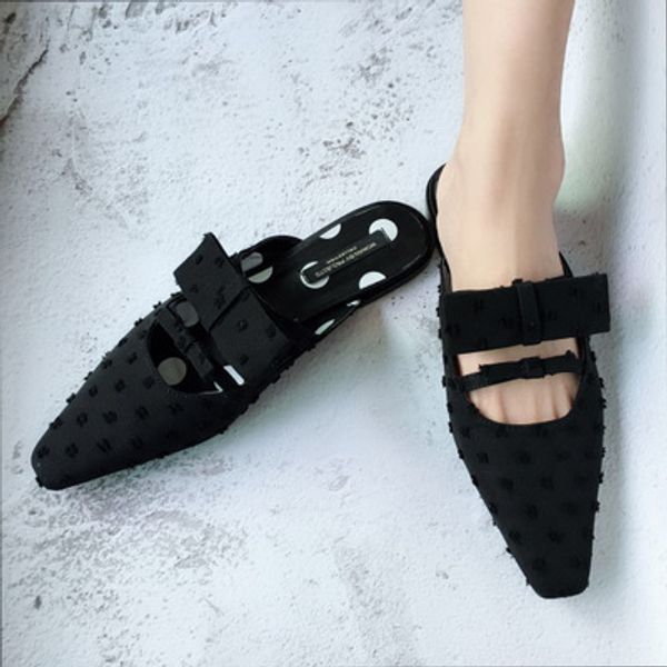 2020 new bow slippers women's fashion casual wild flat casual hong kong style women's shoes, Black
2020 new bow slippers women's fashion casual wild flat casual hong kong style women's shoes, Black