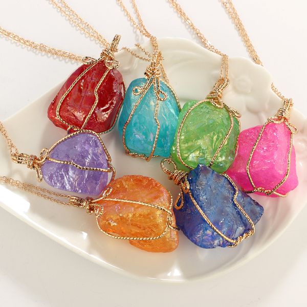 luxury designer jewelry natural stone bind with wire women mens necklace iced out chains pendant necklaces jewelry ne1149, Silver
luxury designer jewelry natural stone bind with wire women mens necklace iced out chains pendant necklaces jewelry ne1149, Silver